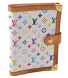 Louis Vuitton Monogram Multicolor Agenda PM Day Planner Cover R20896 White 0143D