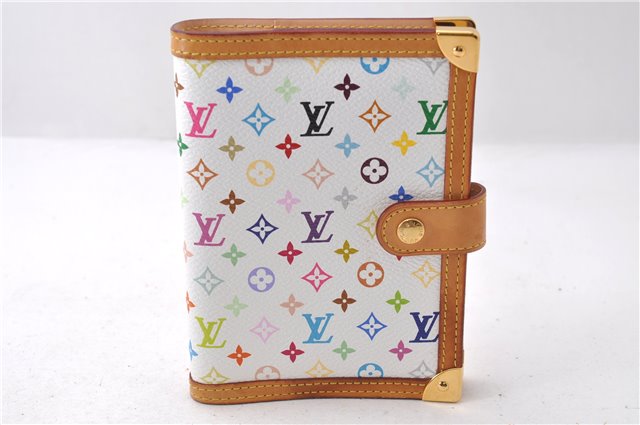 Louis Vuitton Monogram Multicolor Agenda PM Day Planner Cover R20896 White 0143D