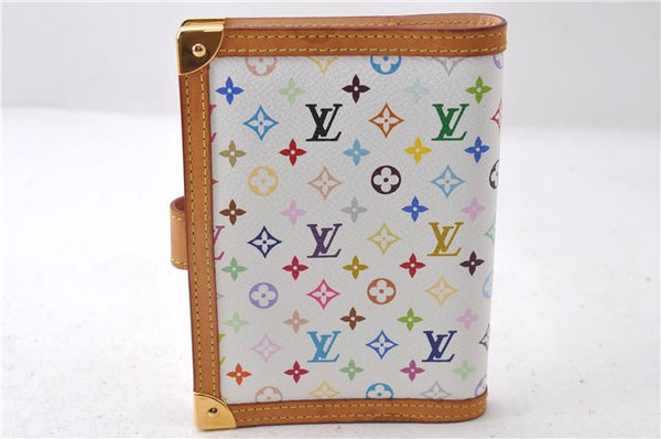 Louis Vuitton Monogram Multicolor Agenda PM Day Planner Cover R20896 White 0143D