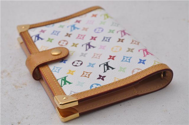 Louis Vuitton Monogram Multicolor Agenda PM Day Planner Cover R20896 White 0143D