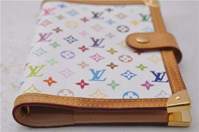 Louis Vuitton Monogram Multicolor Agenda PM Day Planner Cover R20896 White 0143D