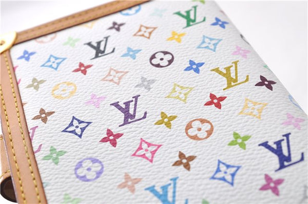 Louis Vuitton Monogram Multicolor Agenda PM Day Planner Cover R20896 White 0143D