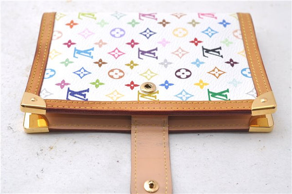 Louis Vuitton Monogram Multicolor Agenda PM Day Planner Cover R20896 White 0143D