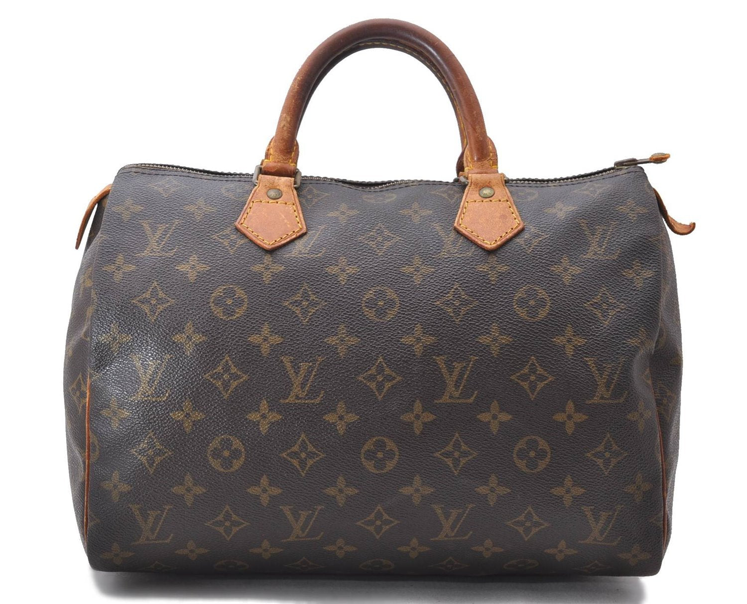 Authentic Louis Vuitton Monogram Speedy 30 Hand Bag M41526 LV 0144D