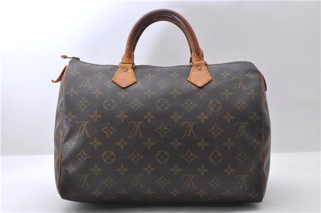 Authentic Louis Vuitton Monogram Speedy 30 Hand Bag M41526 LV 0144D