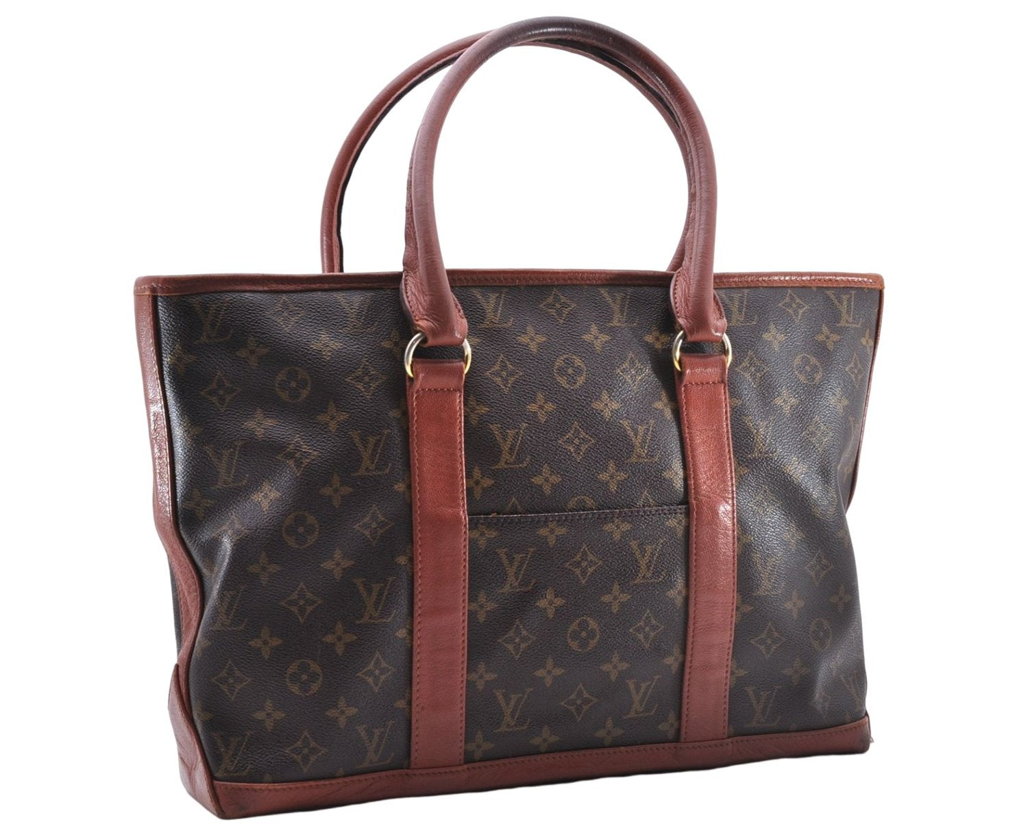 Authentic Louis Vuitton Monogram Sac Weekend PM Tote Hand Bag M42425 LV 0144E