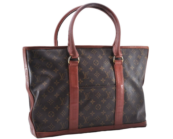 Authentic Louis Vuitton Monogram Sac Weekend PM Tote Hand Bag M42425 LV 0144E