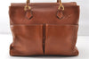 Authentic GUCCI Vintage Bamboo 2Way Shoulder Hand Bag Leather Brown Junk 0144G