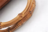 Authentic GUCCI Vintage Bamboo 2Way Shoulder Hand Bag Leather Brown Junk 0144G