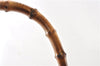 Authentic GUCCI Vintage Bamboo 2Way Shoulder Hand Bag Leather Brown Junk 0144G