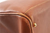 Authentic GUCCI Vintage Bamboo 2Way Shoulder Hand Bag Leather Brown Junk 0144G