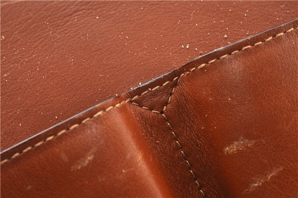 Authentic GUCCI Vintage Bamboo 2Way Shoulder Hand Bag Leather Brown Junk 0144G