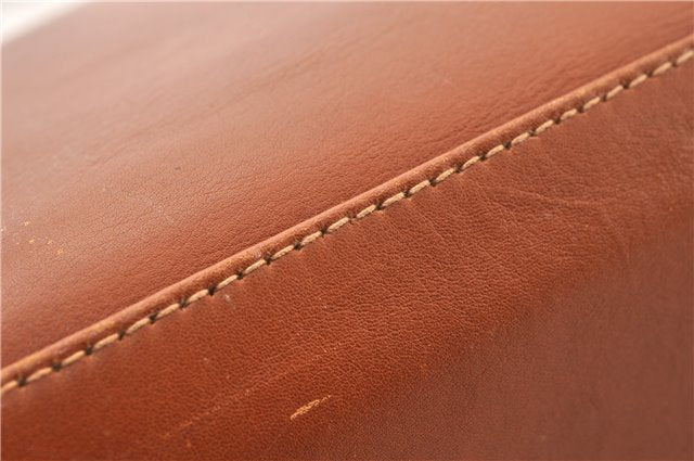 Authentic GUCCI Vintage Bamboo 2Way Shoulder Hand Bag Leather Brown Junk 0144G