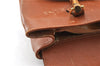 Authentic GUCCI Vintage Bamboo 2Way Shoulder Hand Bag Leather Brown Junk 0144G