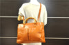 Authentic GUCCI Vintage Bamboo 2Way Shoulder Hand Bag Leather Brown Junk 0144G