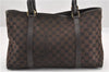 Authentic GUCCI Vintage Shoulder Tote Bag GG Canvas Leather 257302 Brown 0145G