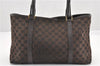 Authentic GUCCI Vintage Shoulder Tote Bag GG Canvas Leather 257302 Brown 0145G