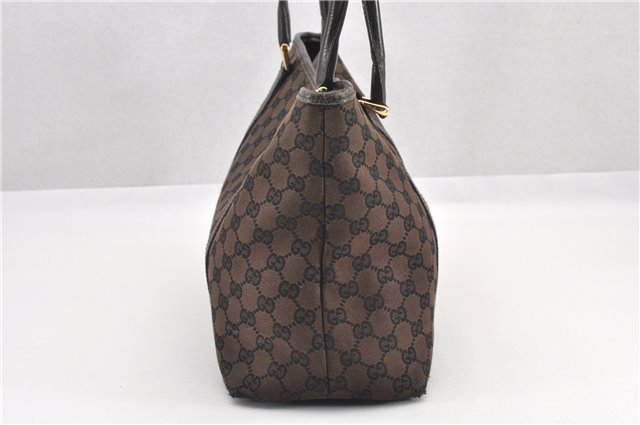 Authentic GUCCI Vintage Shoulder Tote Bag GG Canvas Leather 257302 Brown 0145G