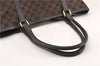 Authentic GUCCI Vintage Shoulder Tote Bag GG Canvas Leather 257302 Brown 0145G