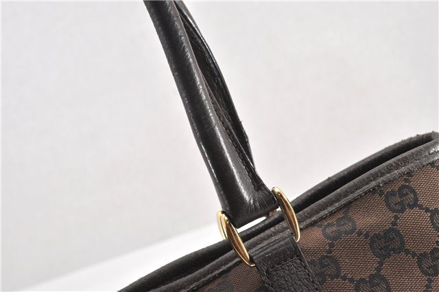 Authentic GUCCI Vintage Shoulder Tote Bag GG Canvas Leather 257302 Brown 0145G
