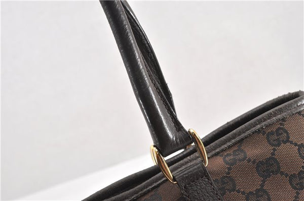 Authentic GUCCI Vintage Shoulder Tote Bag GG Canvas Leather 257302 Brown 0145G