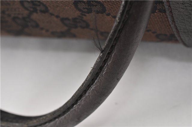 Authentic GUCCI Vintage Shoulder Tote Bag GG Canvas Leather 257302 Brown 0145G