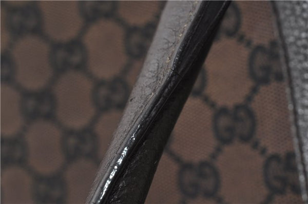 Authentic GUCCI Vintage Shoulder Tote Bag GG Canvas Leather 257302 Brown 0145G