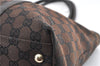 Authentic GUCCI Vintage Shoulder Tote Bag GG Canvas Leather 257302 Brown 0145G