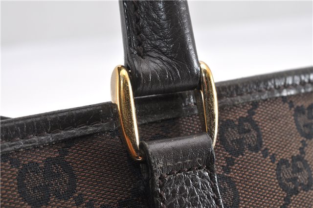 Authentic GUCCI Vintage Shoulder Tote Bag GG Canvas Leather 257302 Brown 0145G