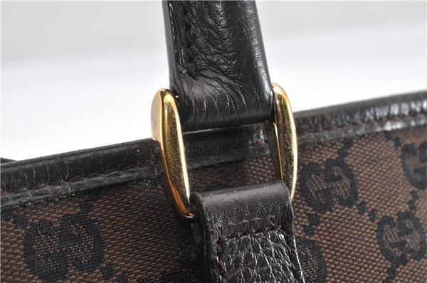 Authentic GUCCI Vintage Shoulder Tote Bag GG Canvas Leather 257302 Brown 0145G