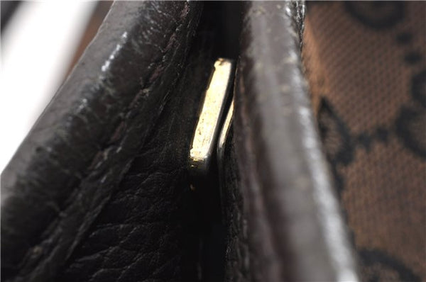 Authentic GUCCI Vintage Shoulder Tote Bag GG Canvas Leather 257302 Brown 0145G