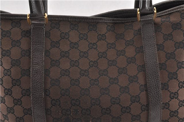 Authentic GUCCI Vintage Shoulder Tote Bag GG Canvas Leather 257302 Brown 0145G