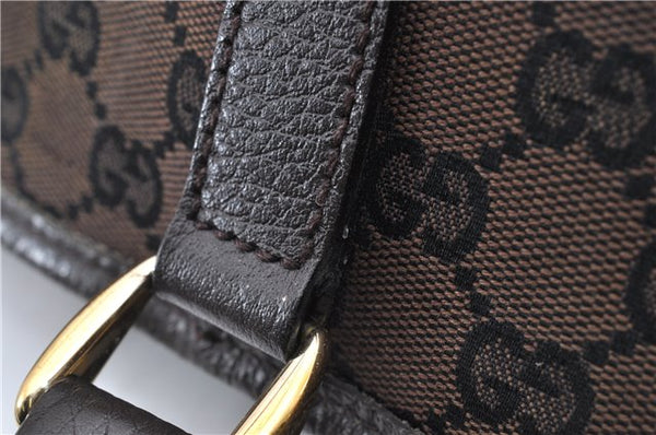 Authentic GUCCI Vintage Shoulder Tote Bag GG Canvas Leather 257302 Brown 0145G