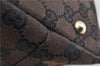 Authentic GUCCI Vintage Shoulder Tote Bag GG Canvas Leather 257302 Brown 0145G