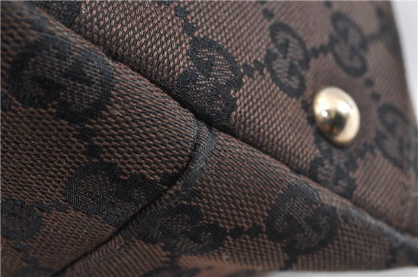 Authentic GUCCI Vintage Shoulder Tote Bag GG Canvas Leather 257302 Brown 0145G