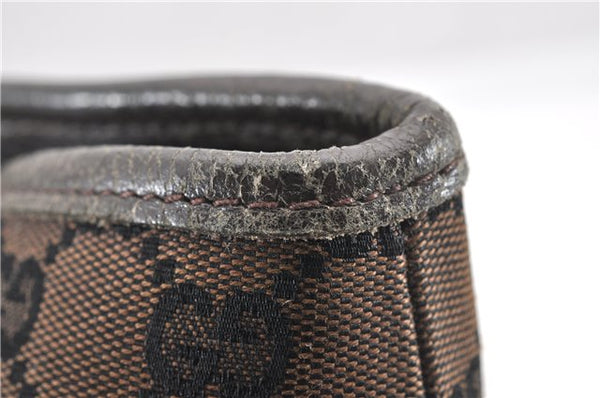 Authentic GUCCI Vintage Shoulder Tote Bag GG Canvas Leather 257302 Brown 0145G