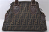 Authentic FENDI Zucca Shoulder Hand Bag Canvas Leather Brown 0147D