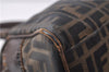 Authentic FENDI Zucca Shoulder Hand Bag Canvas Leather Brown 0147D