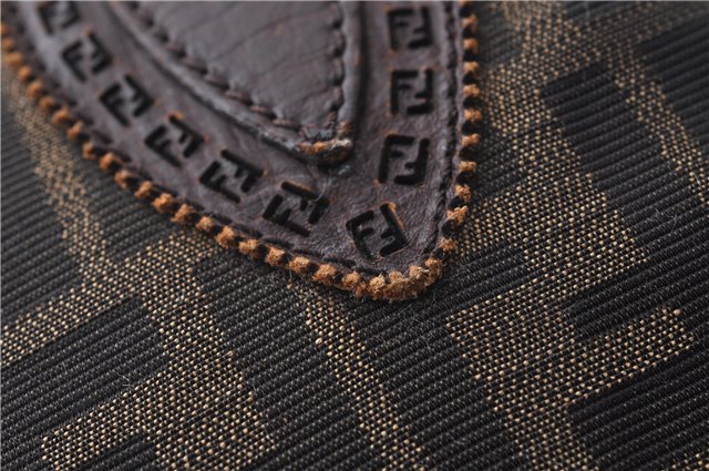 Authentic FENDI Zucca Shoulder Hand Bag Canvas Leather Brown 0147D