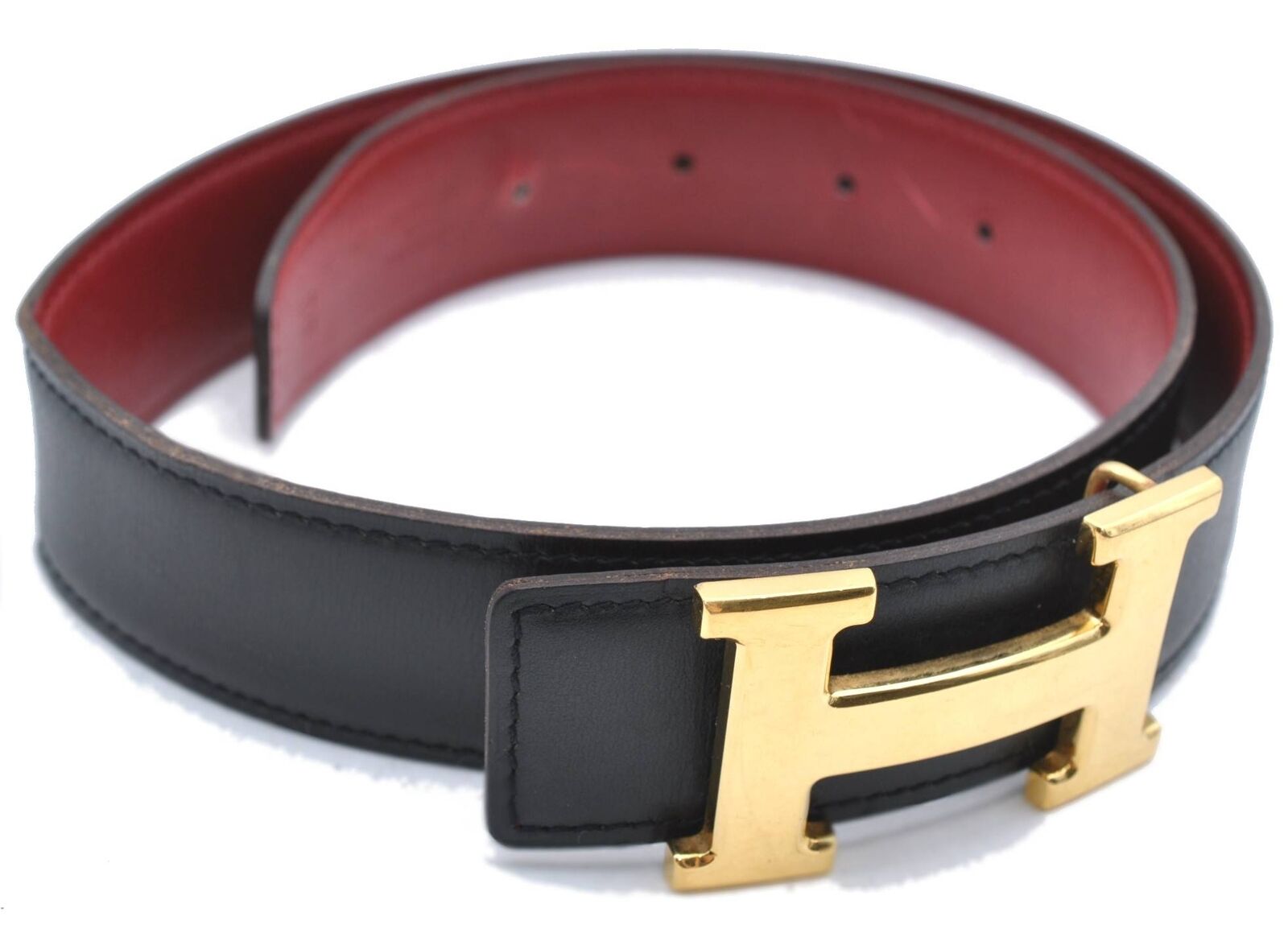 Authentic HERMES Constance H Ladies Leather Belt Size 60cm 23.6