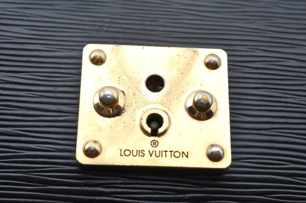 Auth Louis Vuitton Epi Pochette Sellier Dragonne Clutch Bag M52612 Black 0148G