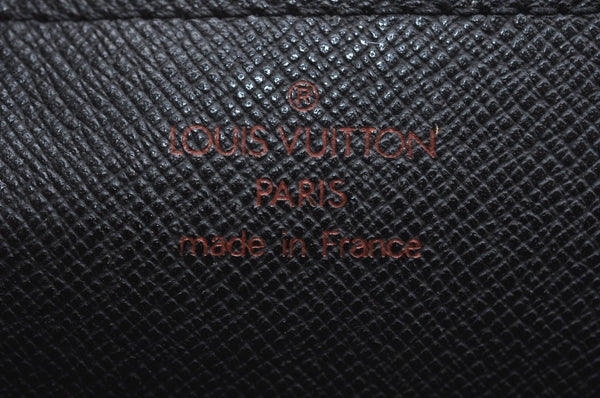 Auth Louis Vuitton Epi Pochette Sellier Dragonne Clutch Bag M52612 Black 0148G
