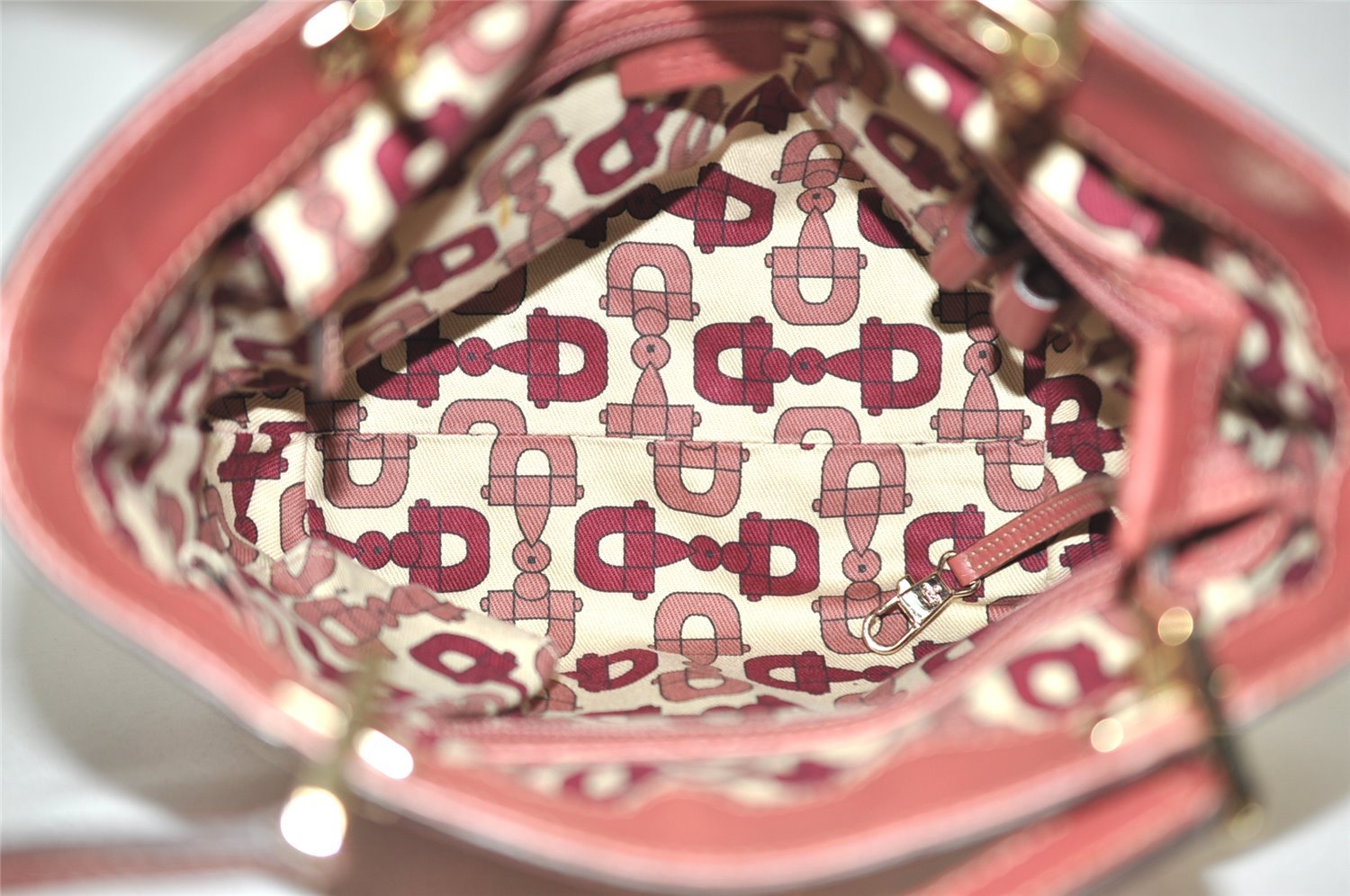 Authentic GUCCI Guccissima Tote Hand Bag Purse GG Leather 145994 Red 0149I