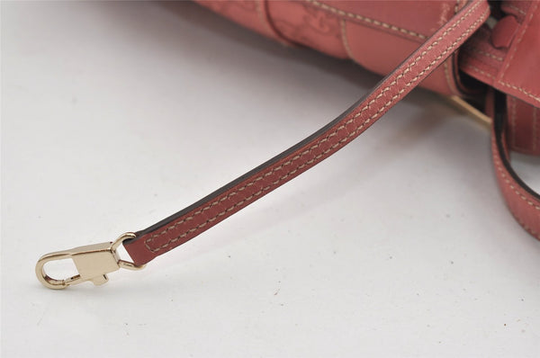 Authentic GUCCI Guccissima Tote Hand Bag Purse GG Leather 145994 Red 0149I