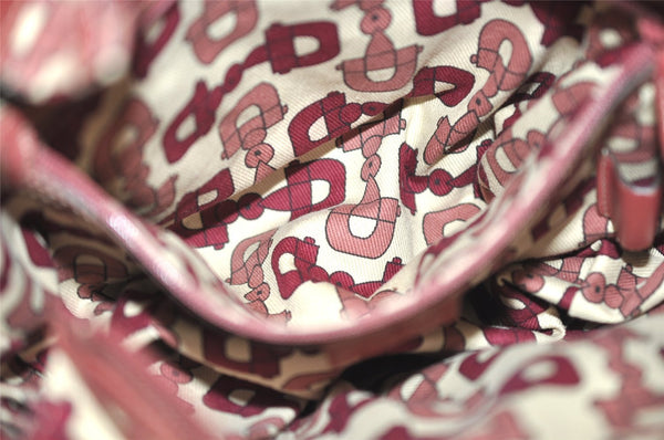 Authentic GUCCI Guccissima Tote Hand Bag Purse GG Leather 145994 Red 0149I