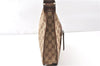Authentic GUCCI Vintage Shoulder Bag Purse GG Canvas Leather 0014198 Brown 0150G