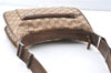 Authentic GUCCI Vintage Shoulder Bag Purse GG Canvas Leather 0014198 Brown 0150G