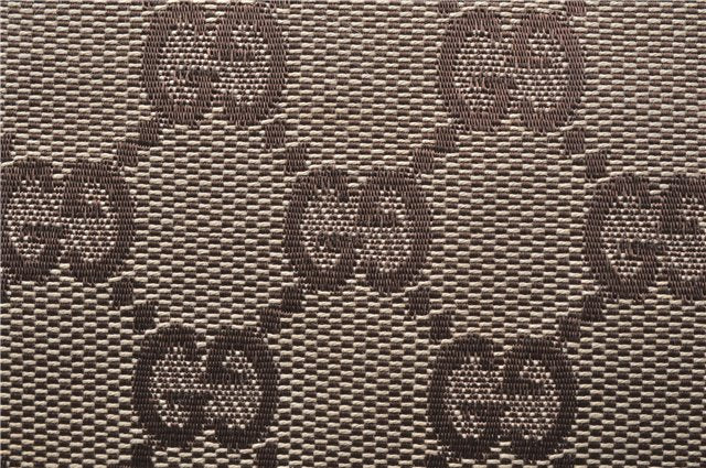 Authentic GUCCI Vintage Shoulder Bag Purse GG Canvas Leather 0014198 Brown 0150G