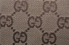 Authentic GUCCI Vintage Shoulder Bag Purse GG Canvas Leather 0014198 Brown 0150G