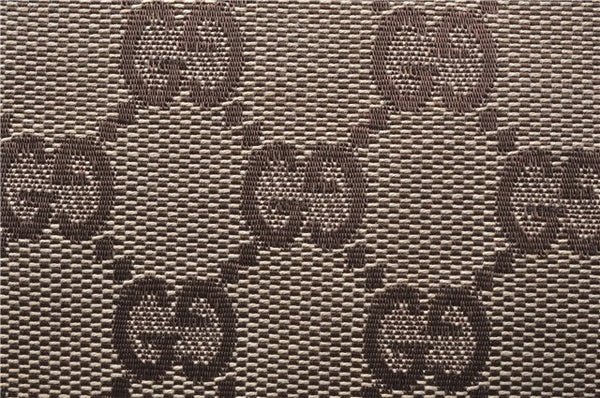 Authentic GUCCI Vintage Shoulder Bag Purse GG Canvas Leather 0014198 Brown 0150G